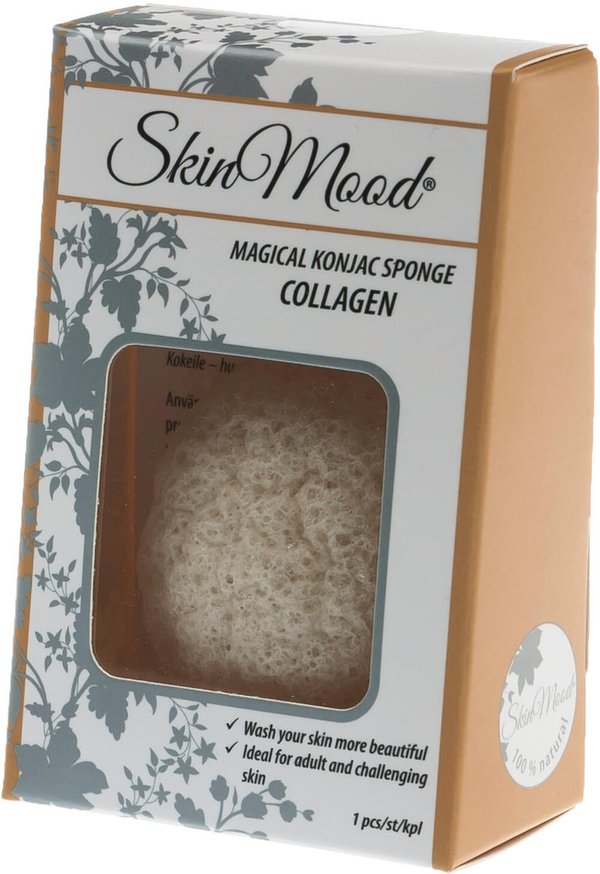 SkinMood Collagen Konjac Sponge - konjac-sieni